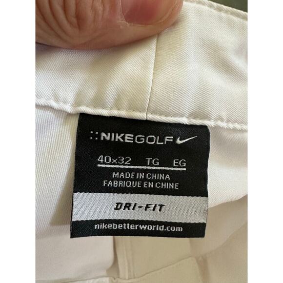 Nike Flex Men's White Golf Trousers Pants Size 42X32 - Picture 8 of 8